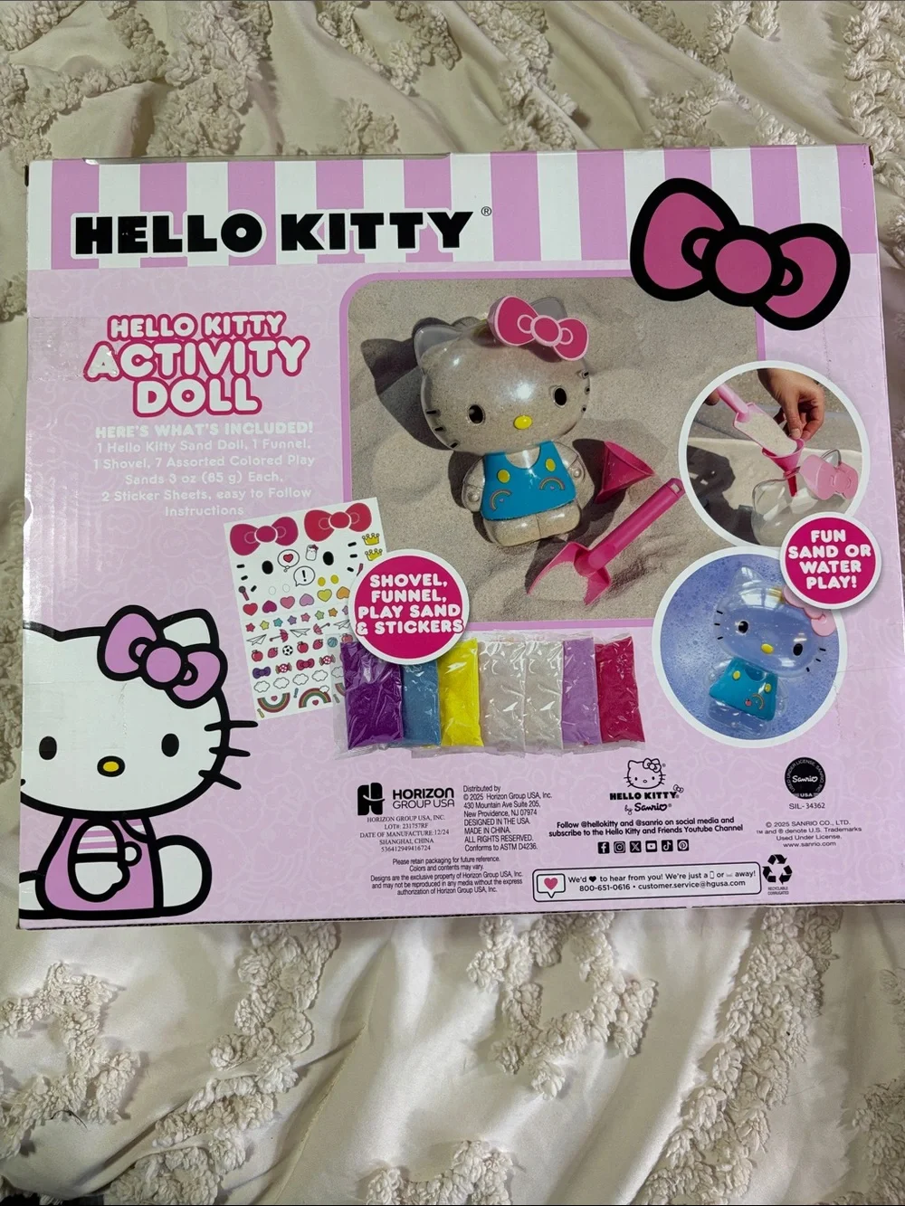 Hello Kitty Activity Doll with Pink Bow and Blue Outfit